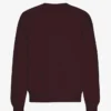 Suéter orgánico de cuello redondo oversize - Rojo sangre de buey