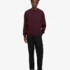Suéter orgánico de cuello redondo oversize - Rojo sangre de buey