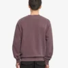 Suéter orgánico de cuello redondo oversize - Uva descolorida