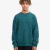 Suéter orgánico de cuello redondo oversize - Verde océano
