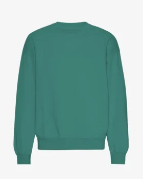 Suéter orgánico de cuello redondo oversize - Verde pino