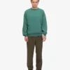 Suéter orgánico de cuello redondo oversize - Verde pino