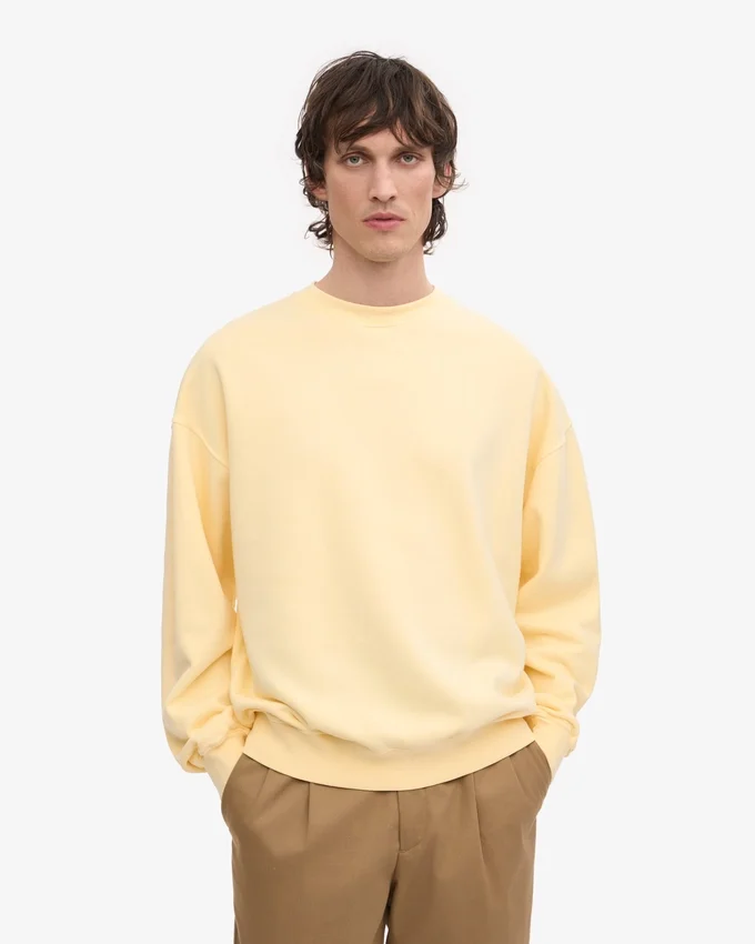 Suéter orgánico oversize - Amarillo suave