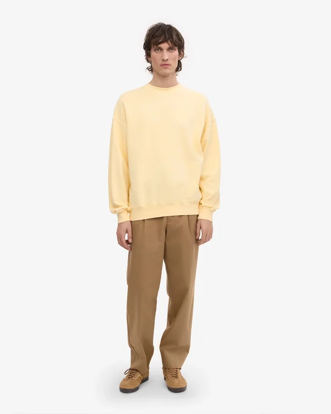 Suéter orgánico oversize - Amarillo suave