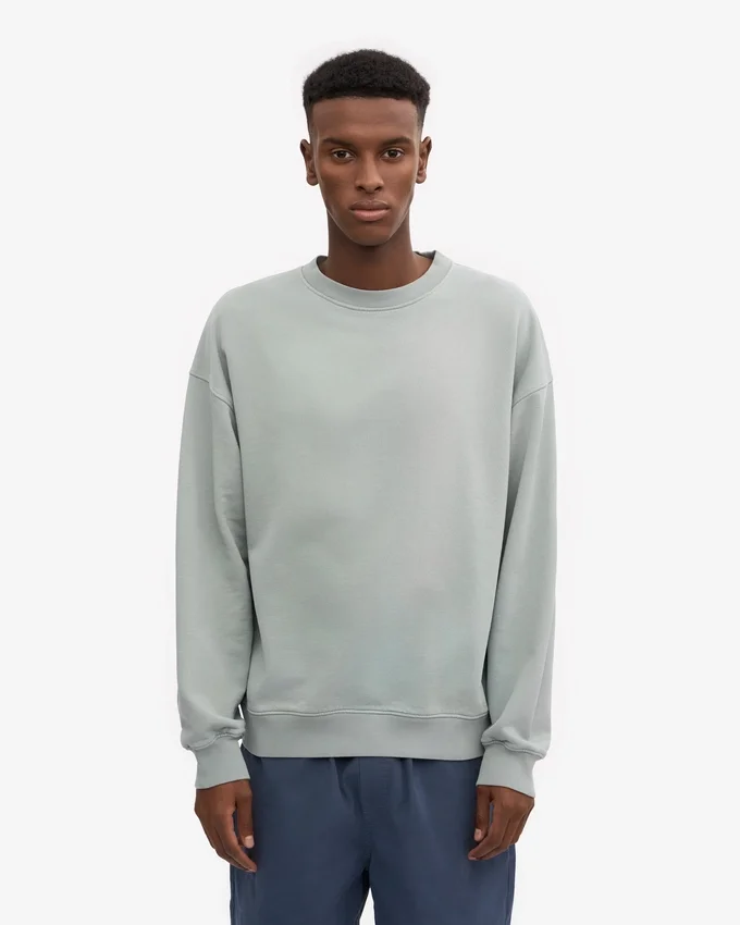 Suéter orgánico oversize - Azul acero