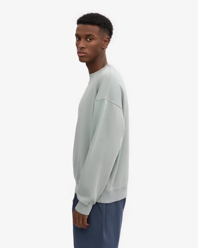 Suéter orgánico oversize - Azul acero