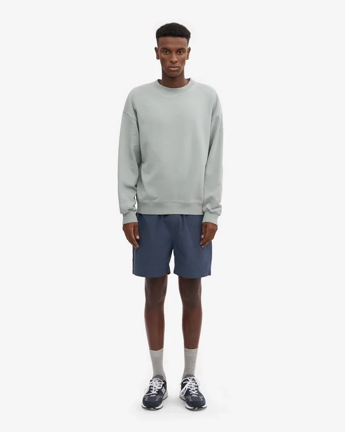 Suéter orgánico oversize - Azul acero