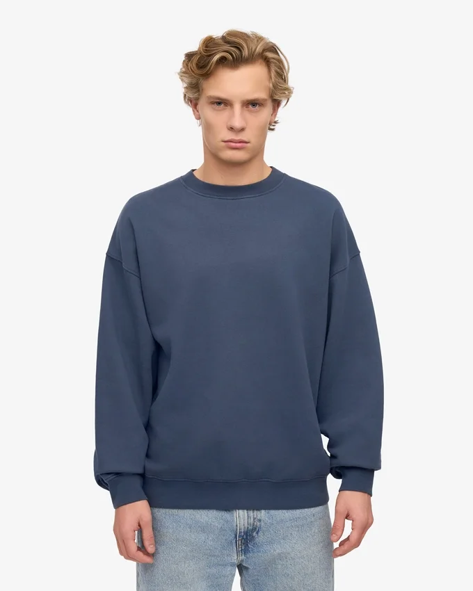 Suéter orgánico oversize - Azul petróleo