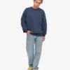 Suéter orgánico oversize - Azul petróleo