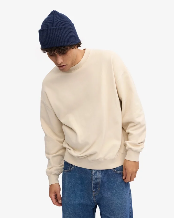 Suéter orgánico oversize - Blanco marfil