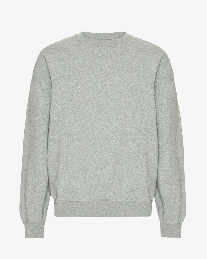 Suéter orgánico oversize - Gris jaspeado