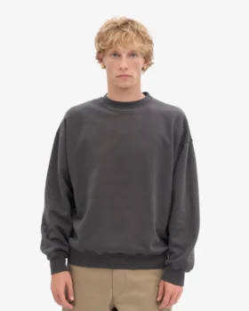 Suéter orgánico oversize – Gris lava