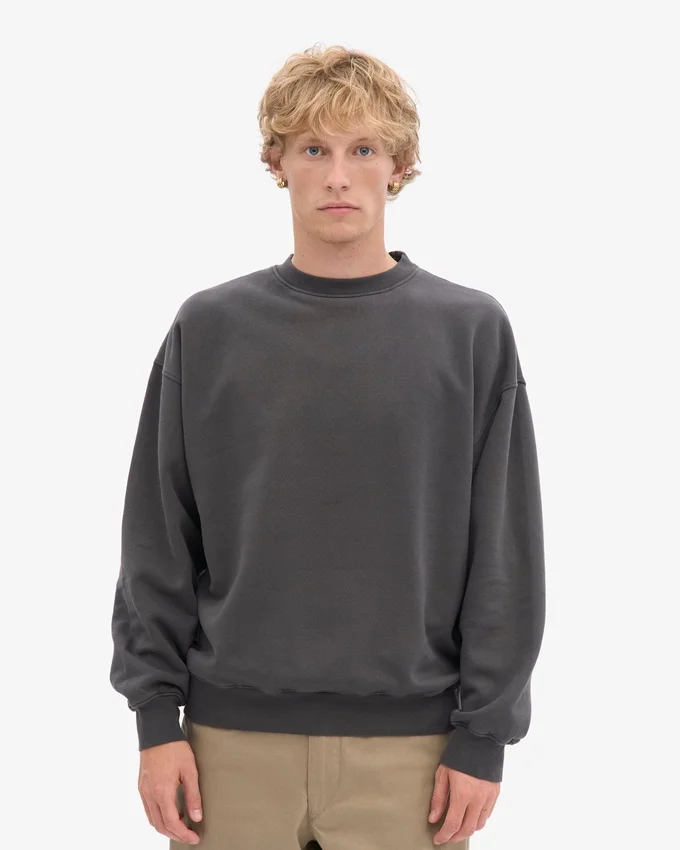 Suéter orgánico oversize - Gris lava