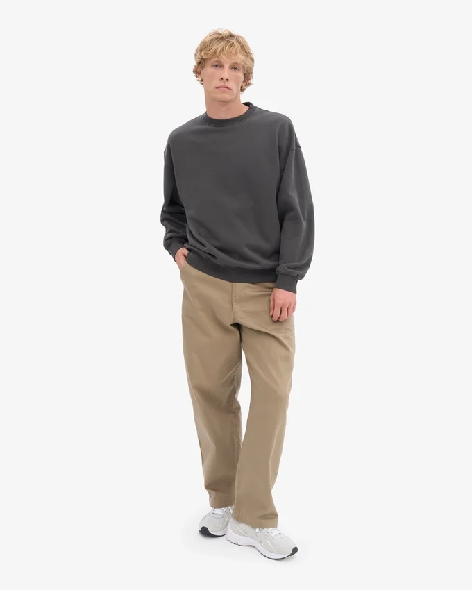 Suéter orgánico oversize - Gris lava