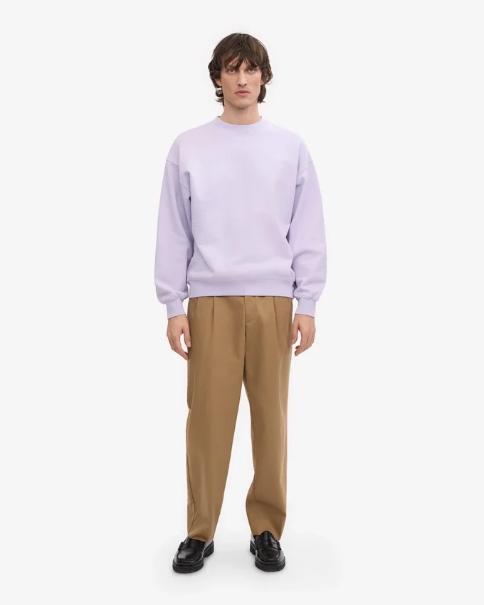 Suéter orgánico oversize - Lavanda suave