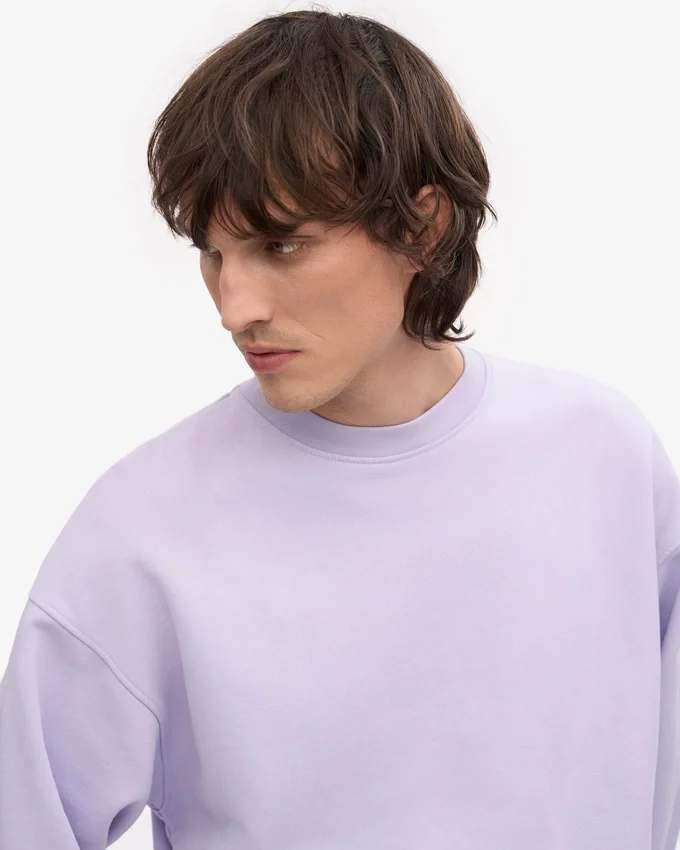 Suéter orgánico oversize - Lavanda suave