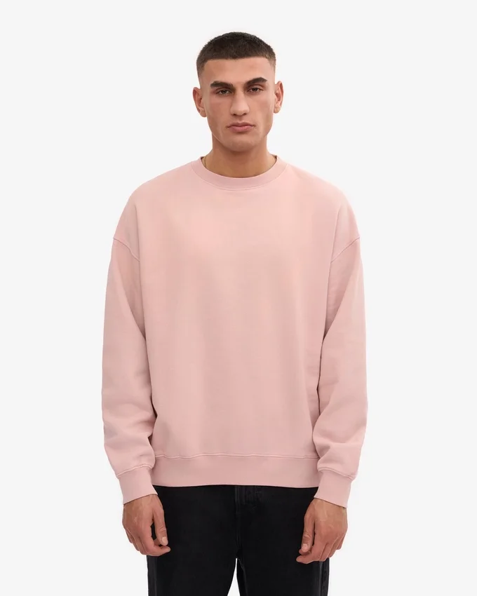 Suéter orgánico oversize - Rosa desvaído