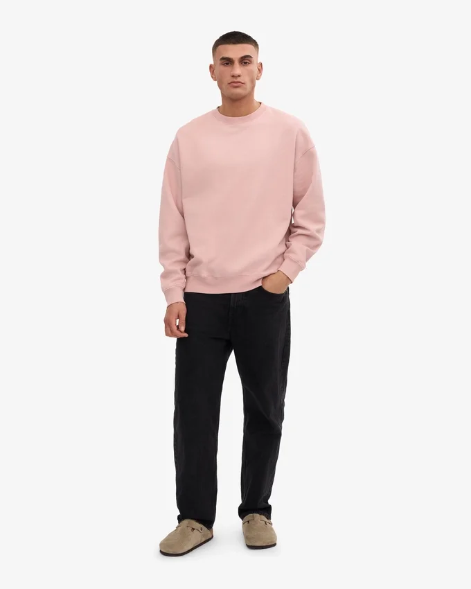 Suéter orgánico oversize - Rosa desvaído