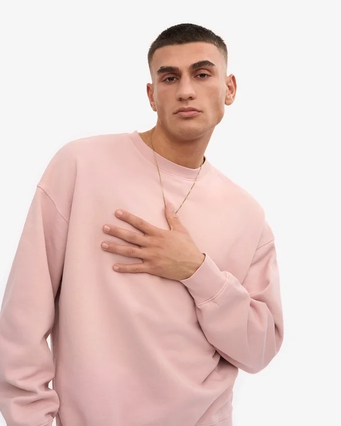 Suéter orgánico oversize - Rosa desvaído