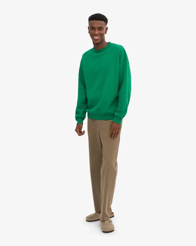 Suéter orgánico oversize - Verde Kelly