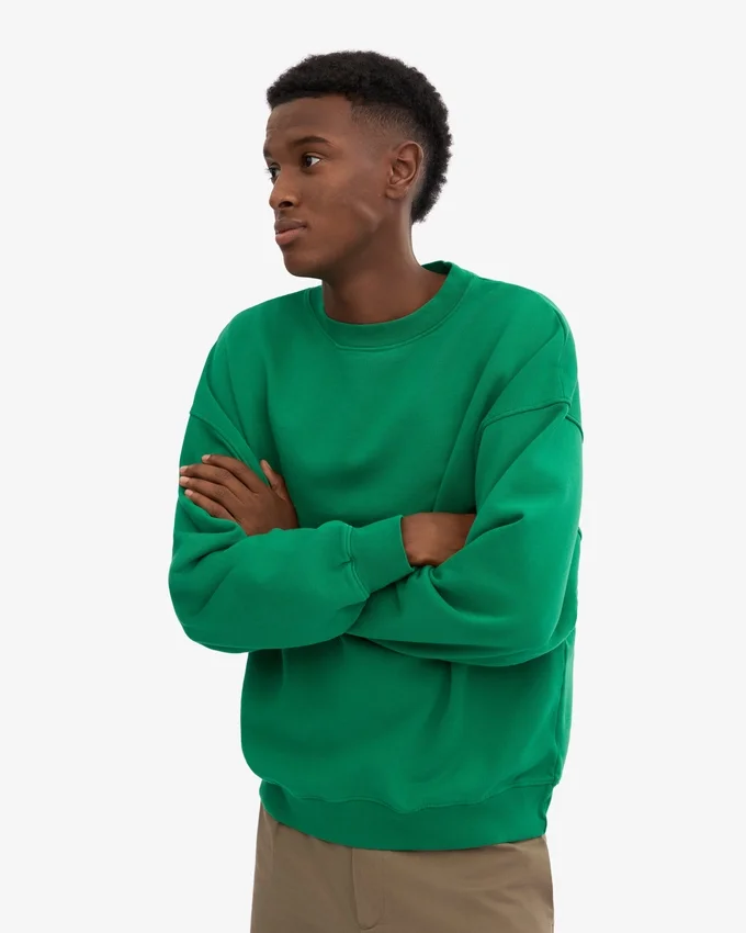 Suéter orgánico oversize - Verde Kelly
