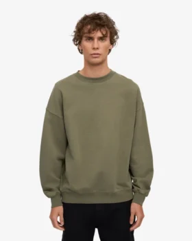 Suéter orgánico oversize – Verde oliva apagado