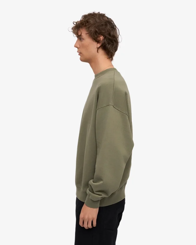 Suéter orgánico oversize - Verde oliva apagado
