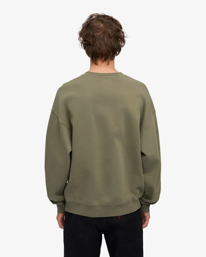 Suéter orgánico oversize - Verde oliva apagado