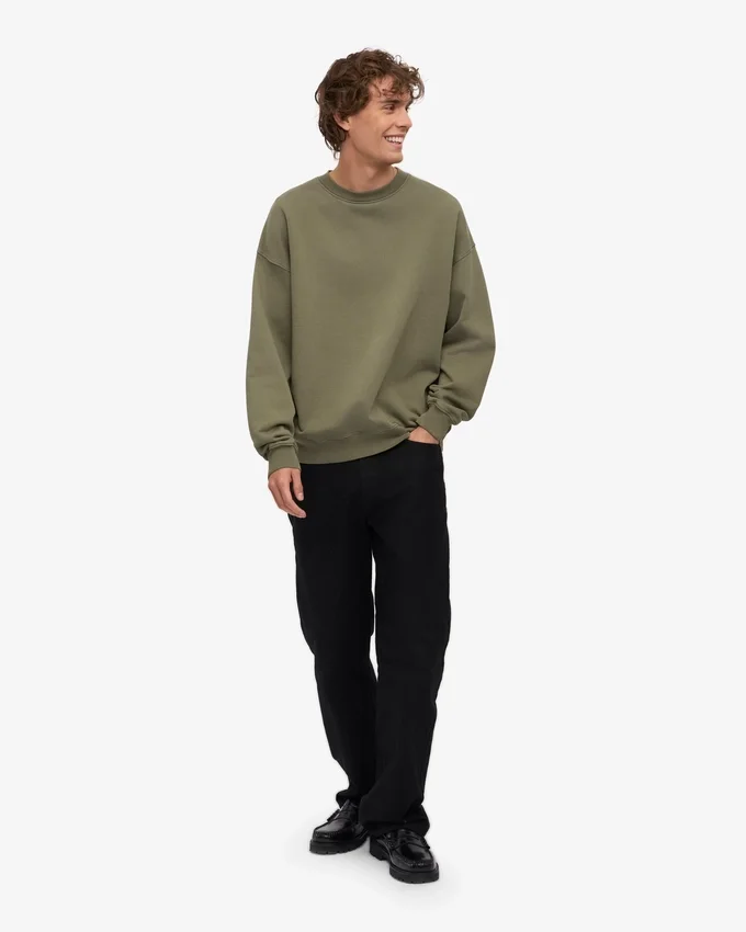 Suéter orgánico oversize - Verde oliva apagado