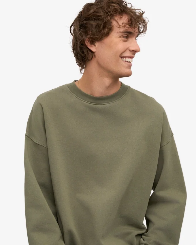 Suéter orgánico oversize - Verde oliva apagado