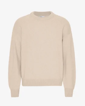 Suéter oversize de lana merino - Blanco marfil