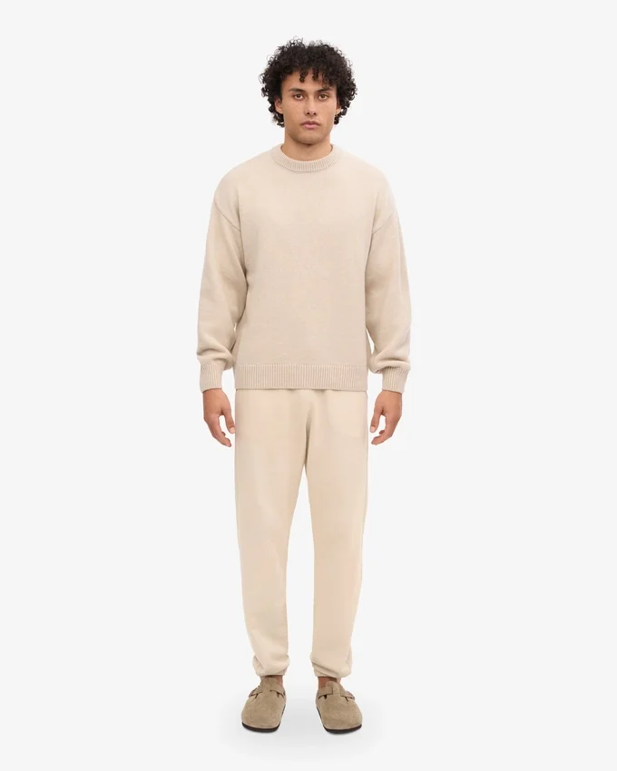 Suéter oversize de lana merino - Blanco marfil