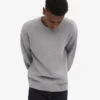 Suéter oversize de lana merino - Gris jaspeado