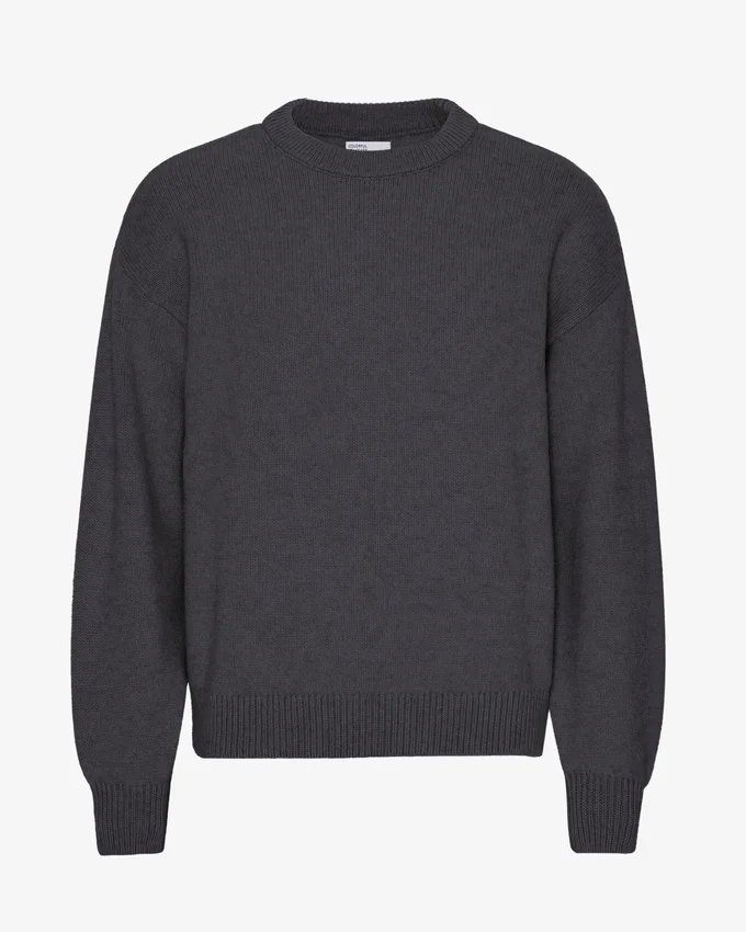 Suéter oversize de lana merino - Gris lava