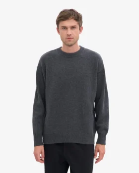 Suéter oversize de lana merino – Gris lava