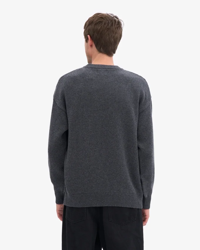 Suéter oversize de lana merino - Gris lava