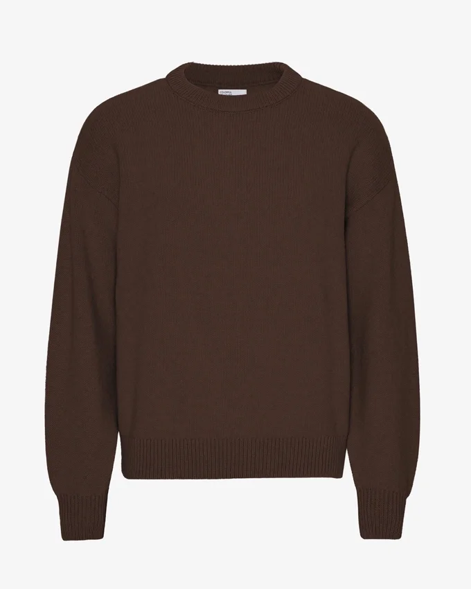 Suéter oversize de lana merino - Marrón café