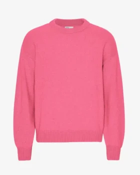 Suéter oversize de lana merino - Rosa chicle