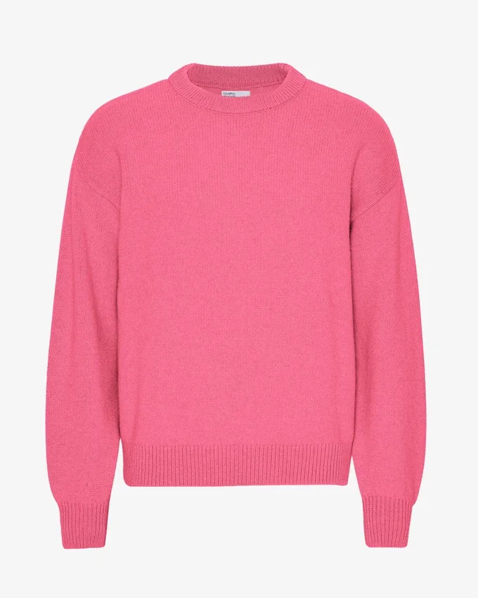 Suéter oversize de lana merino - Rosa chicle