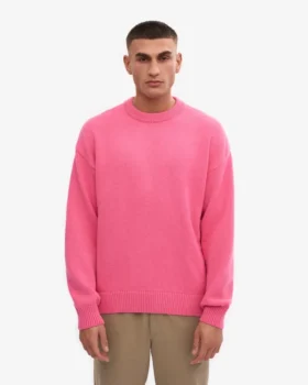 Suéter oversize de lana merino – Rosa chicle