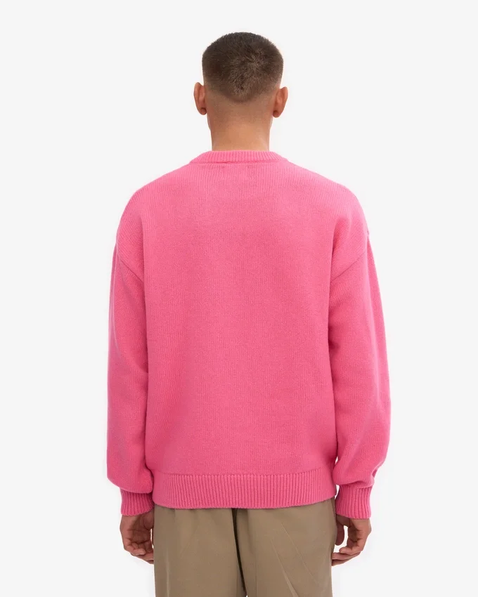 Suéter oversize de lana merino - Rosa chicle