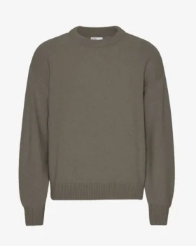 Suéter oversize de lana merino - Verde oliva apagado