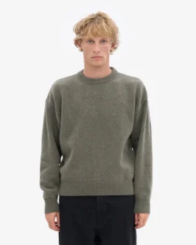 Suéter oversize de lana merino – Verde oliva apagado