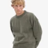 Suéter oversize de lana merino - Verde oliva apagado