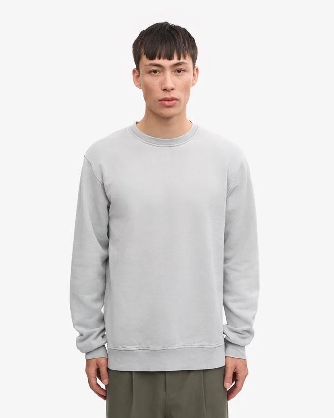 T-shirt Classic Organic de cuello redondo - Gris descolorido