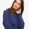 T-shirt Classic Organic de cuello redondo para mujer - Azul marino