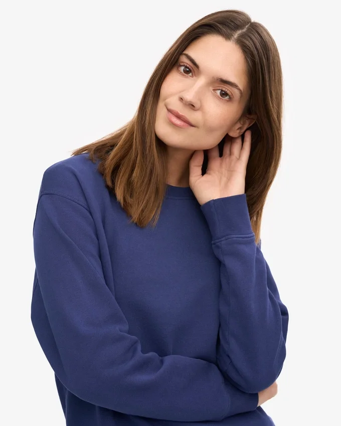 T-shirt Classic Organic de cuello redondo para mujer - Azul marino