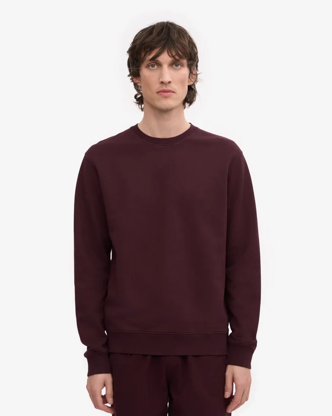 T-shirt Classic Organic de cuello redondo - Rojo sangre