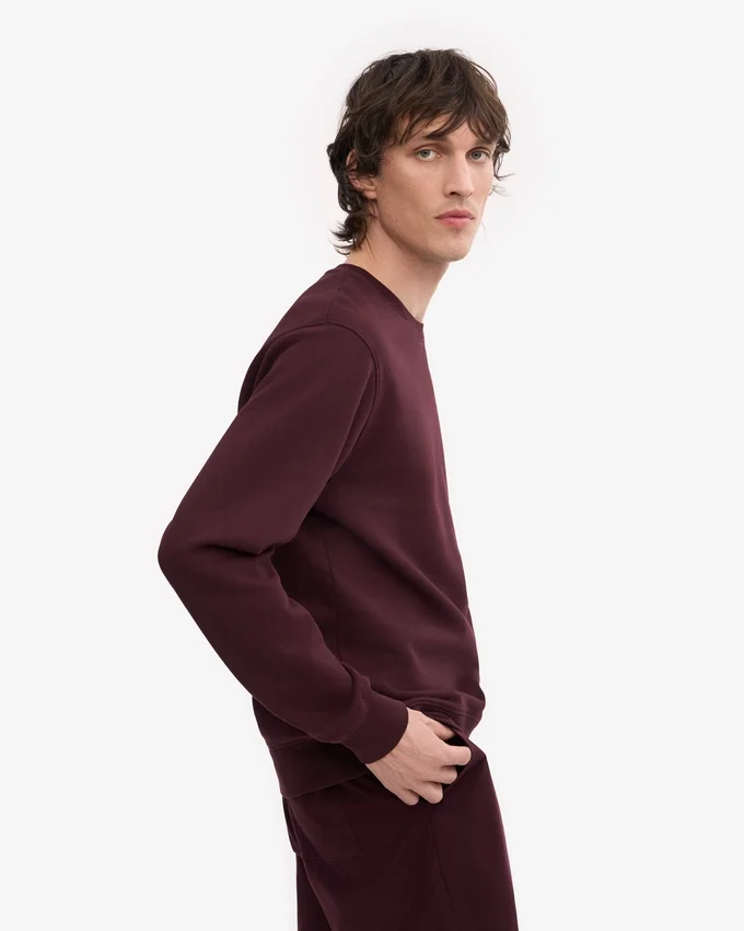 T-shirt Classic Organic de cuello redondo - Rojo sangre