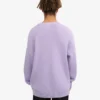 T-shirt de cuello redondo de lana merino oversize - Lavanda suave